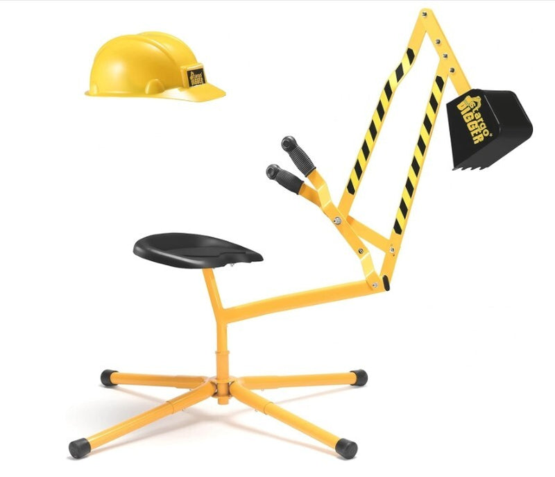 Kids Ride-On Sand Digger Excavator Toy for Outdoor and Beach Sandbox Play