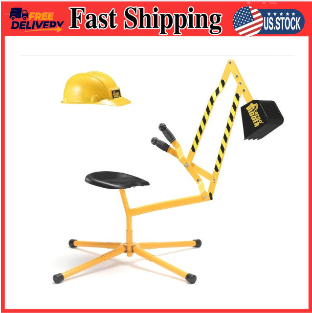 Kids Ride-On Sand Digger Excavator Toy for Outdoor and Beach Sandbox Play