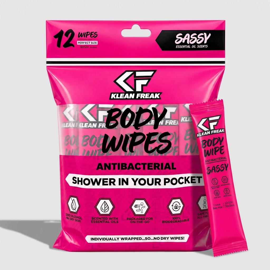 Body Wipes - 12 Pack Klean Freak