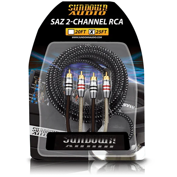 Sundown Audio SAZ2CH - 25FT 2 Channel RCA Interconnects