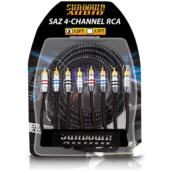 Sundown Audio SAZ4CH - 12FT 4 Channel RCA Interconnects