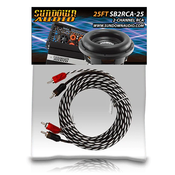 Sundown Audio SB2-25FT 2-Channel RCA Interconnect Cables Sundown Audio