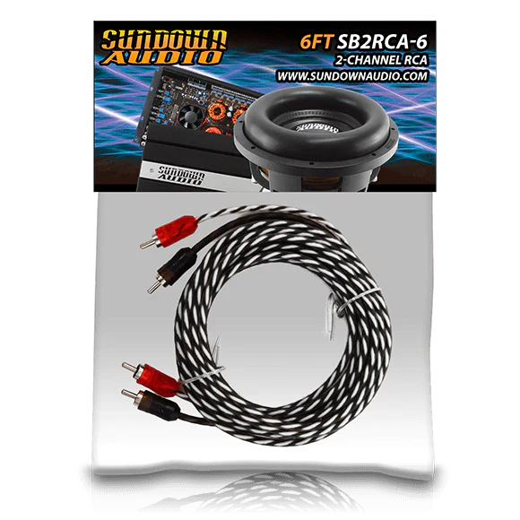 Sundown Audio SB2-6FT 2-Channel RCA Interconnect Cables Sundown Audio
