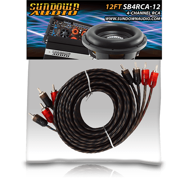 SB4-12FT 4-Channel RCA Interconnect Cables