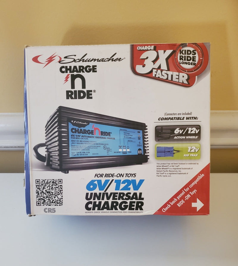 Fast Charger for 6V and 12V Ride-On Toy Batteries CR5 Compatible