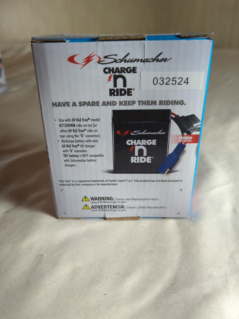 Rechargeable 6V 4.5Ah Replacement Battery for Ride-On Toys TB1 Model