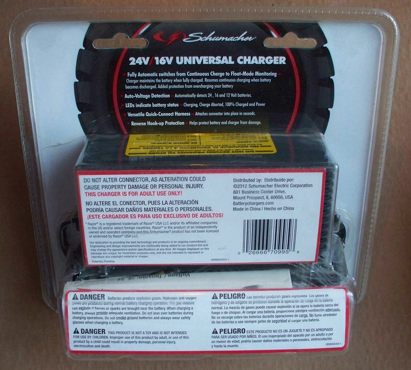 Universal 12V-24V Battery Charger for Ride-On Toys
