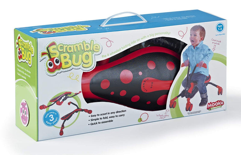 Scramblebug Beetle 4-Wheel Balance Bike Developmental Toy for Toddlers