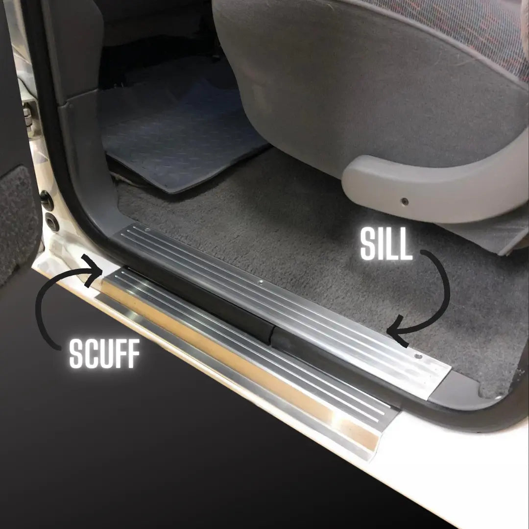 OBS Solutions scuff and sill plates installed in OBS Ford door sill