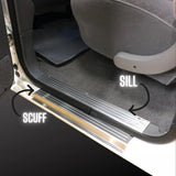 OBS Solutions scuff and sill plates installed in OBS Ford door sill