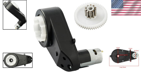 12V Seamless Gearbox Replacement for Electric Ride-On Cars 550 Motor 30000 RPM
