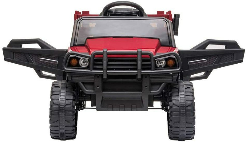SEGMART 12V Ride-On Tractor Truck with RC Control and Trailer for Kids