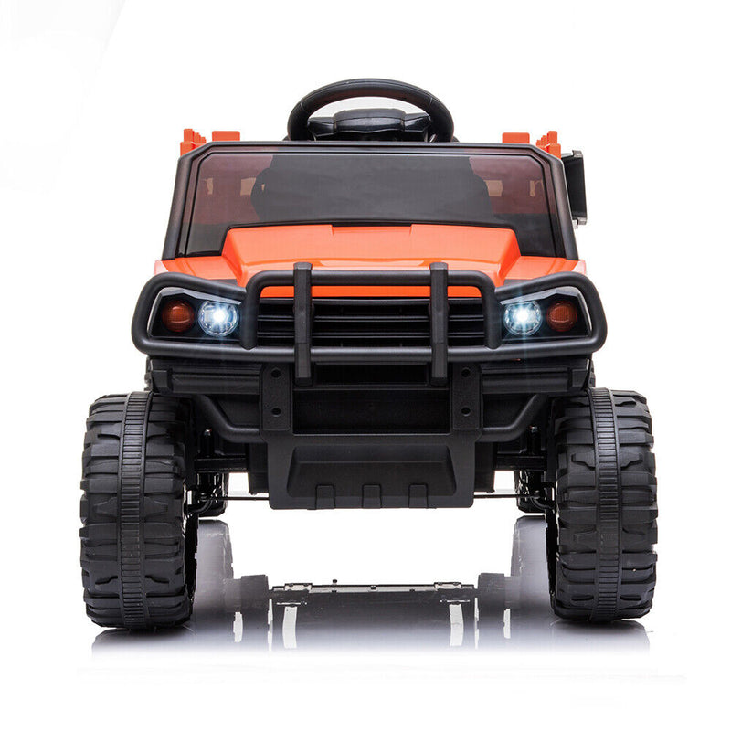 SEGMART 12V Ride-On Tractor Truck with RC Control and Trailer for Kids