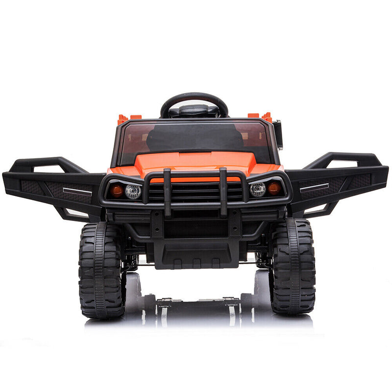 SEGMART 12V Ride-On Tractor Truck with RC Control and Trailer for Kids