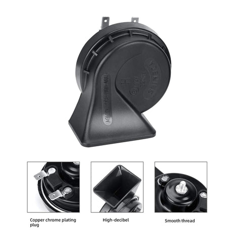 12V Waterproof Loud High Tone Snail Electric Car Horn Single