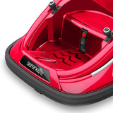 360 Degree Spinning Bumper Car with Adjustable Belt and Controls, Red