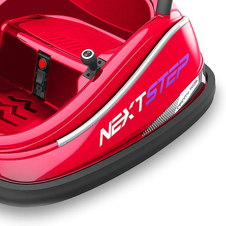 360 Degree Spinning Bumper Car with Adjustable Belt and Controls, Red