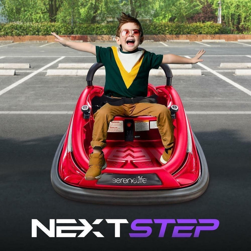 Electric Ride-On Bumper Car with Remote Control for Kids Ages 4-7, Red