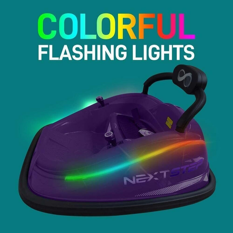 Electric Kids Ride-On Bumper Car Vehicle with Remote Control Purple