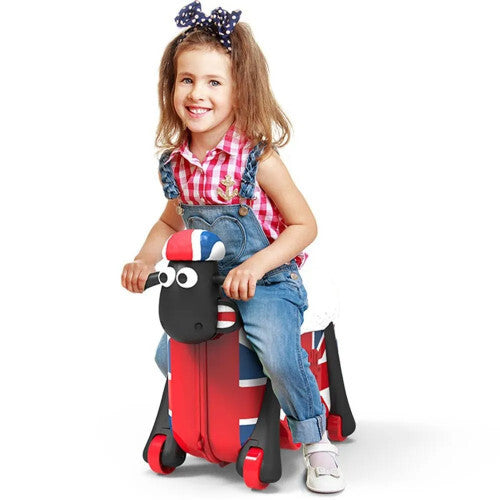 Kids Shaun the Sheep Ride-On Suitcase and Toy Bag