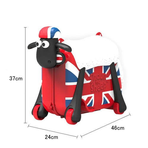 Kids Shaun the Sheep Ride-On Suitcase and Toy Bag