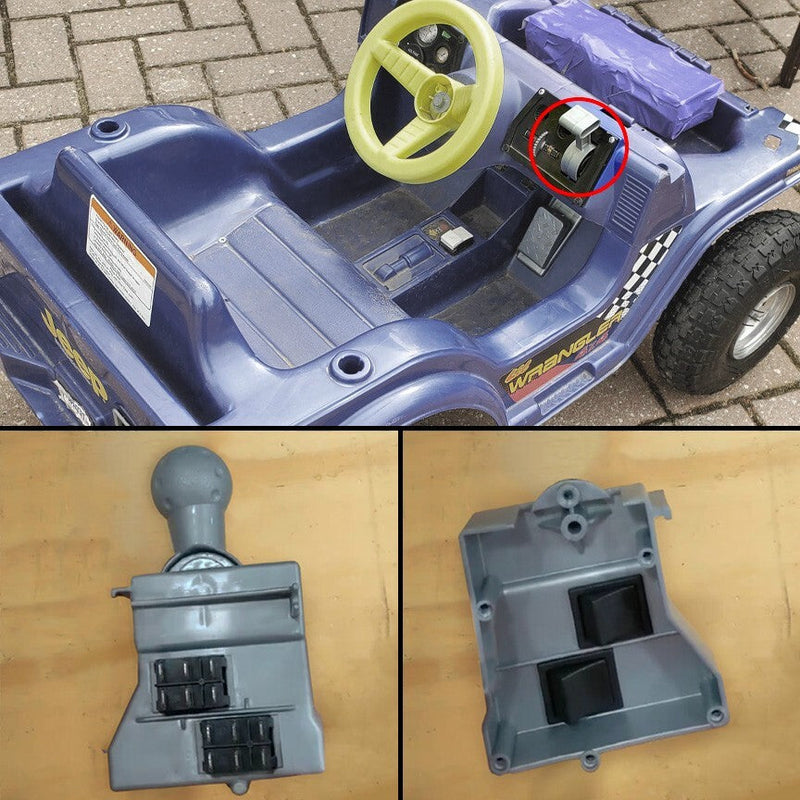 6-Pin DPDT Shifter Rocker Switch for Power Wheels Ride-On Vehicles Model 00801-1775