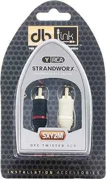 DB Link® Twisted-Pair Strandworx® Series RCA Y-Adapter, 1 Male to 2 Females TekShack