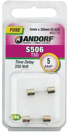 Jandorf Time Delay 250 Volt 5 Amp Fuse #60735 Jandorf