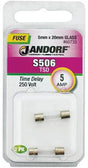 Jandorf Time Delay 250 Volt 5 Amp Fuse #60735 Jandorf
