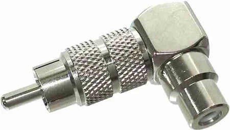 RadioShack Right-Angle Adapter RCA Phono Male to RCA Phono Female TekShack