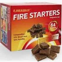 AWEASROY Fire Starter Squares 64 Fire Starters TekShack