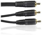RadioShack Shielded Gold-Plated 6ft (1.8M) Audio Y-Cable RCA Male to Dual RCA Male TekShack