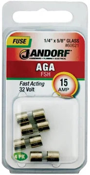 Jandorf Fast Acting 32 Volt 15 Amp Fuse #60621 Jandorf