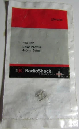 Red LED Low Profile 4-pin 3mm TekShack