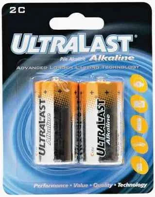 Ultralast ULA2C C Alkaline Battery, 2 pack UltraLast