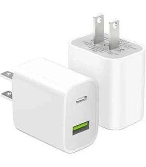 USB C Charger Block, Dual Port Type C Wall Charger Fast Charging 20W Power Adapter Cube TekShack