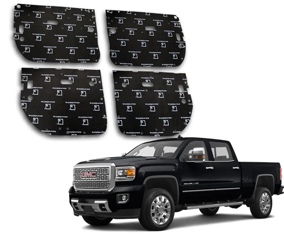 SoundSkins | 2014–2019 GMC Sierra HD Sound Deadening Vehicle Specific Kit – 4 Door Vehicle Kit with 3-Layer Design SoundSkins Global