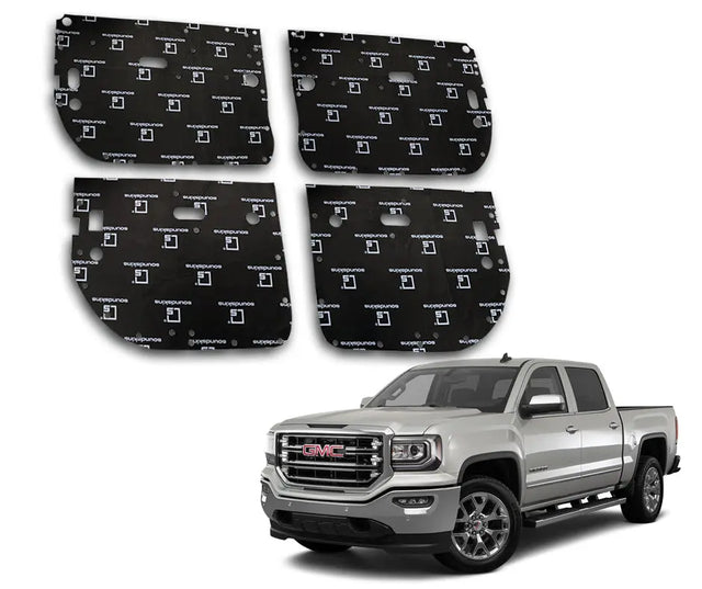 SoundSkins | 2014-2018 GMC Sierra 4 Door Sound Deadening Vehicle Specific Kit | SSK-SIER4DR | 3 Layers (Acoustic Foam, Foil, Rubber Butyl), 30 sq ft SoundSkins Global