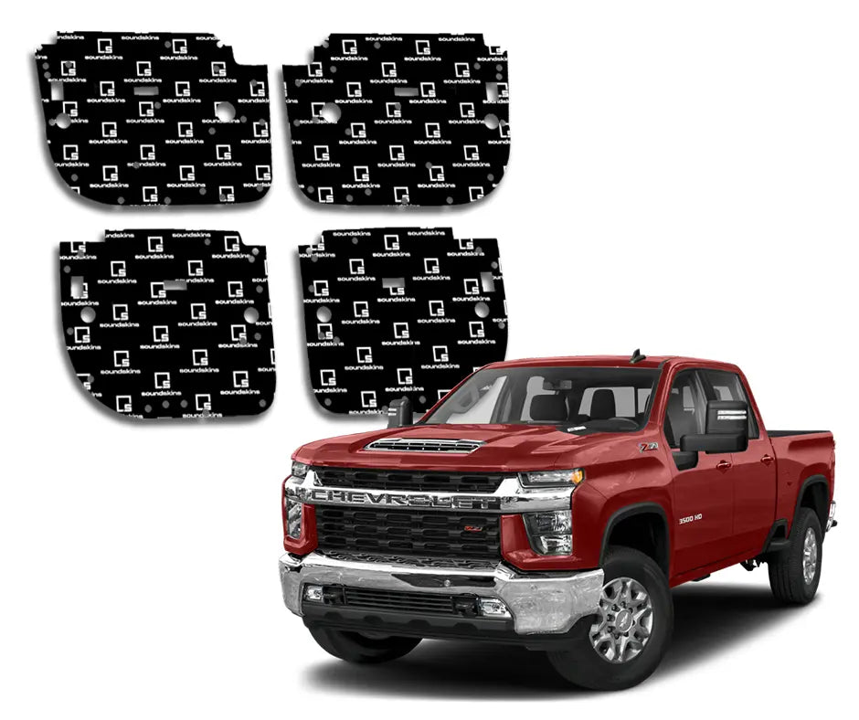 SoundSkins | 2020+ Chevy Silverado HD 4 Door Sound Deadening Vehicle Specific Kit | SSK-SVHD4DRV2 | 3 Layers (Acoustic Foam, Foil, Rubber Butyl), 30 sq ft SoundSkins Global