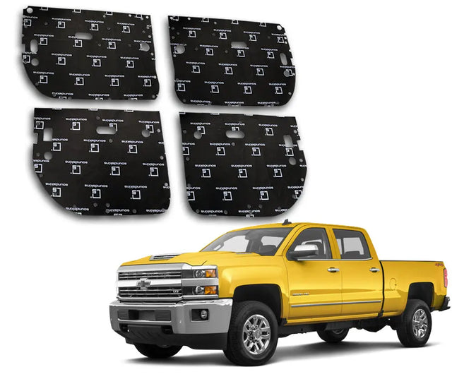 SoundSkins | 2014-2019 Chevy Silverado HD 4 Door Sound Deadening Vehicle Specific Kit | SSK-SVHD4DR | 3 Layers (Acoustic Foam, Foil, Rubber Butyl), 30 sq ft SoundSkins Global