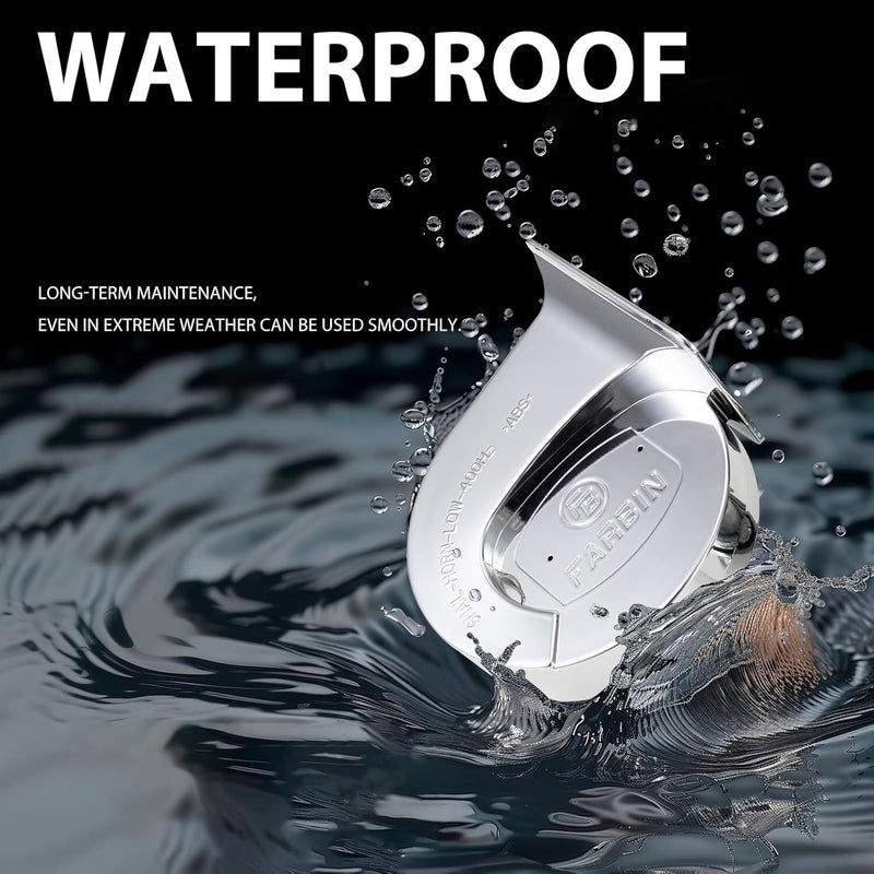 Silvery Chrome Snail Horn with 130dB Loud Dual Electric Car and Train Sounds