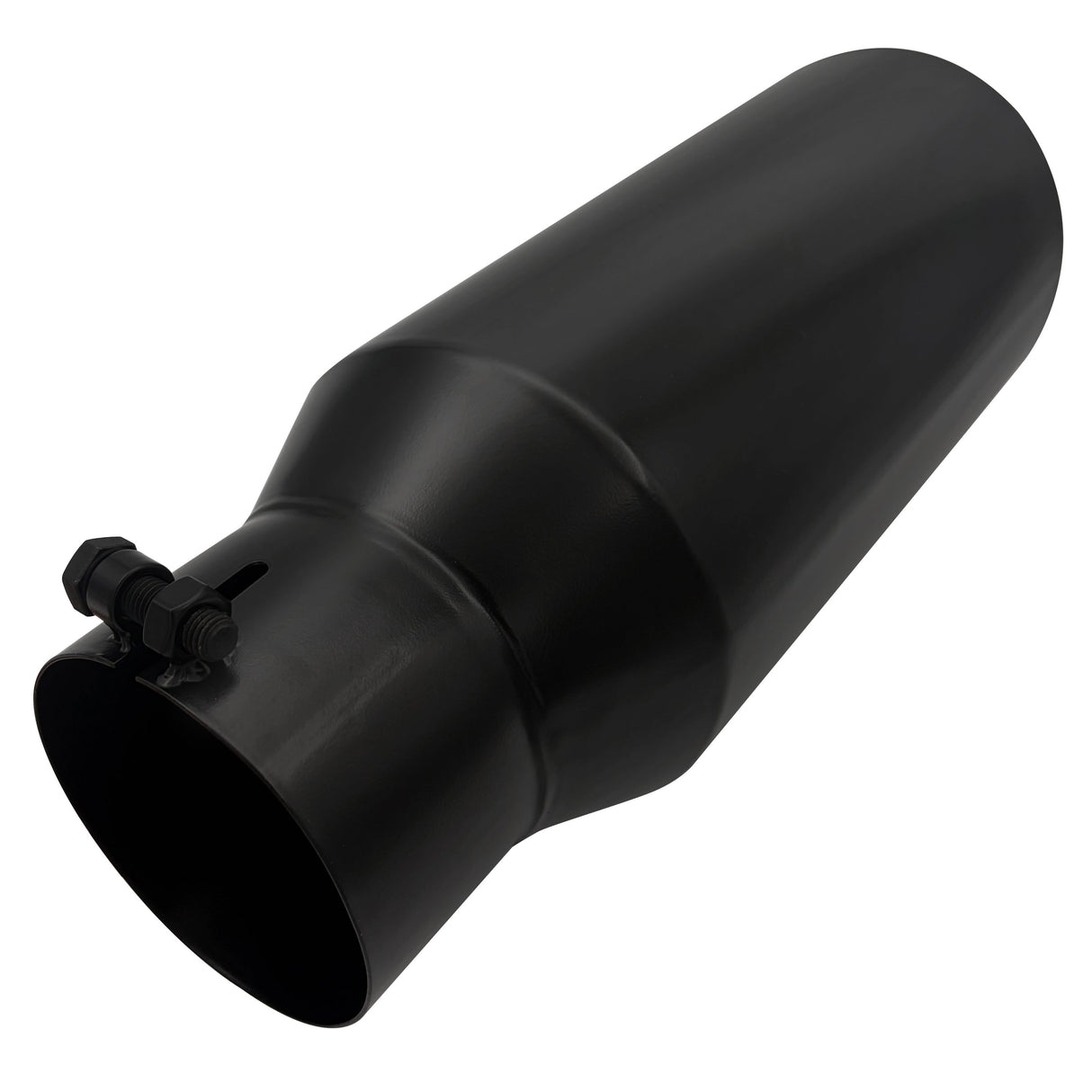 Trucktok 4" Inlet 6" Outlet 15" Overall Length Bolt On Exhaust Tailpipe Tip Black TruckTok