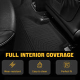 Trucktok 2019-2025 Silverado Sierra 1500 New Double Cab All-Weather TPE Floor Mats TruckTok
