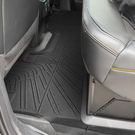Trucktok 2015-2025 Ford F150 / F-150 Lightning SuperCrew Cab With Seat Storage All-Weather TPE Floor Mats TruckTok