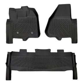 Trucktok 2012-2016 Ford F250 F350 F450 SuperCrew Cab All-Weather TPE Floor Mats TruckTok