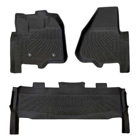 Trucktok 2012-2016 Ford F250 F350 F450 SuperCrew Cab All-Weather TPE Floor Mats TruckTok