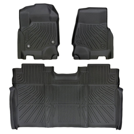 Trucktok 2017-2025 Ford F250 F350 F450 SuperCrew Cab All-Weather TPE Floor Mats TruckTok