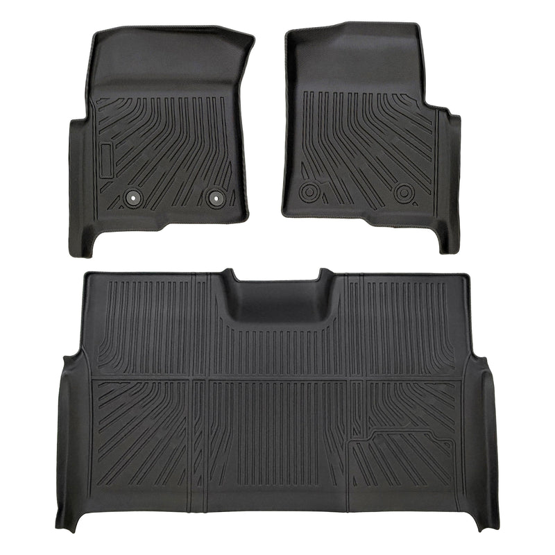 Trucktok 2010-2014 Ford F150 SuperCrew Cab All-Weather TPE Floor Mats TruckTok