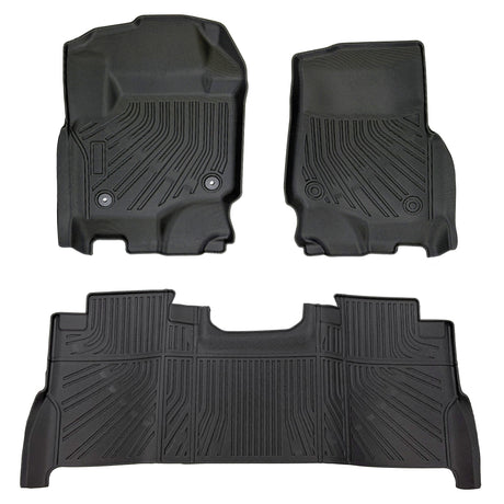 Trucktok 2017-2025 Ford F250 F350 F450 SuperCrew Cab All-Weather TPE Floor Mats TruckTok