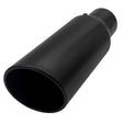 Trucktok 4" Inlet 6" Outlet 15" Overall Length Bolt On Exhaust Tailpipe Tip Black TruckTok